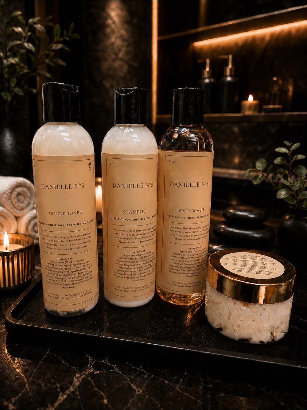 $125 Danielle no 5 shampoo conditioner body